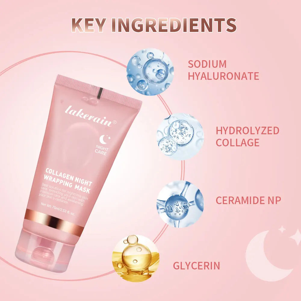 Lakerain Collagen Jelly Night Mask – Hydrating & Firming Peel-Off Treatment