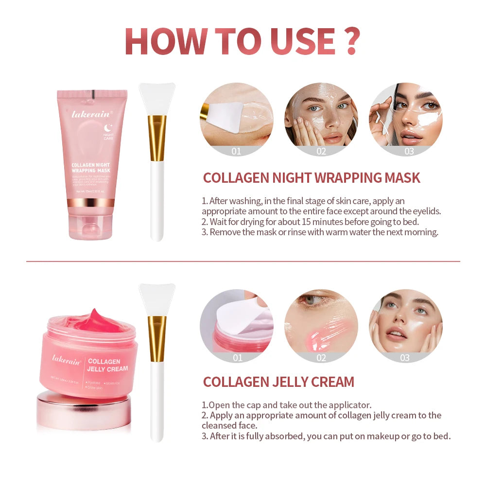 Lakerain Collagen Jelly Night Mask – Hydrating & Firming Peel-Off Treatment