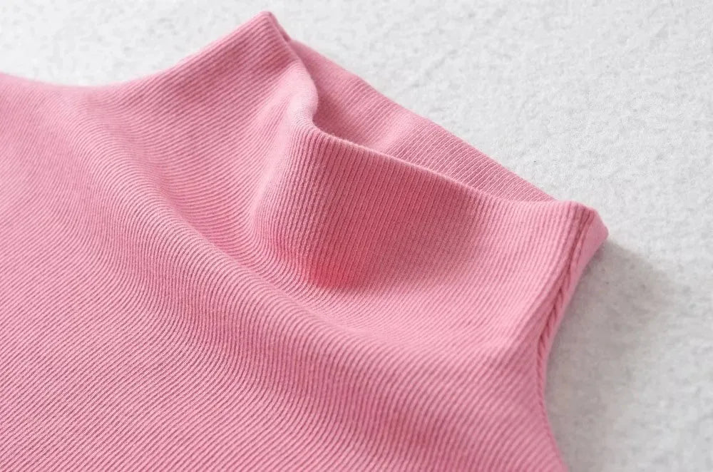 Sleeveless Turtleneck Tee for Summer Nights — TODOBLACK Slim-Fit Clubwear