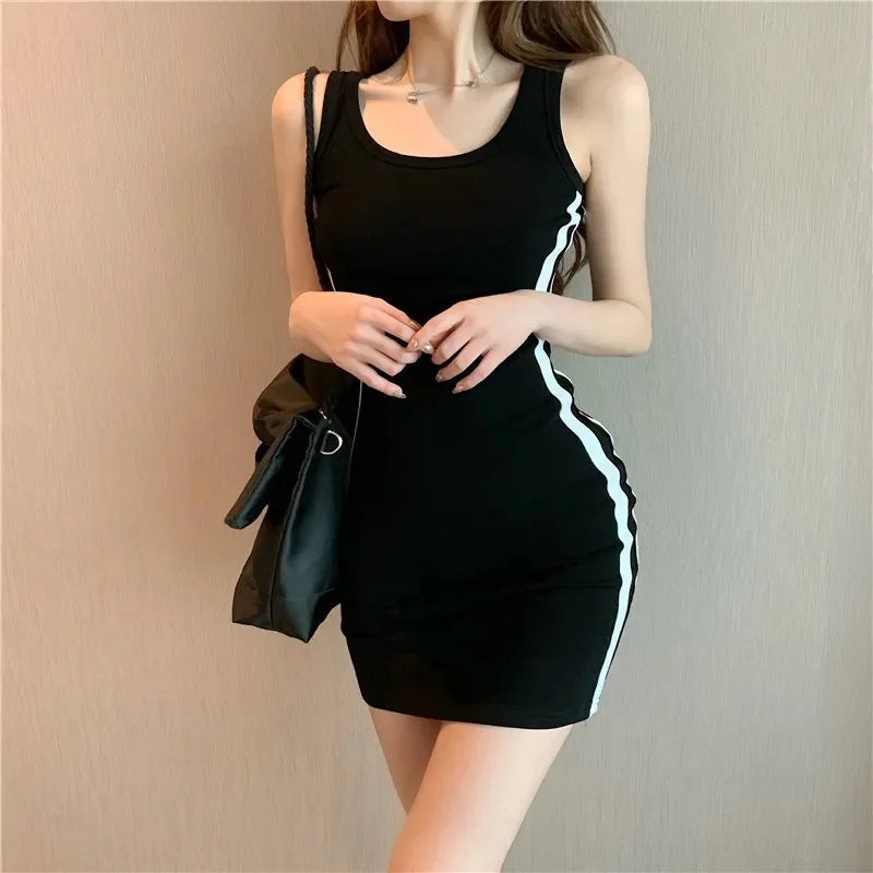 RibbonFish Sleeveless Mini Sheath Dress — Sexy Summer Style for Bold Women
