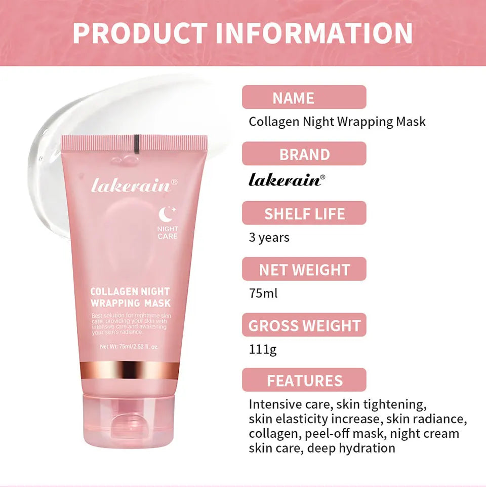 Lakerain Collagen Jelly Night Mask – Hydrating & Firming Peel-Off Treatment