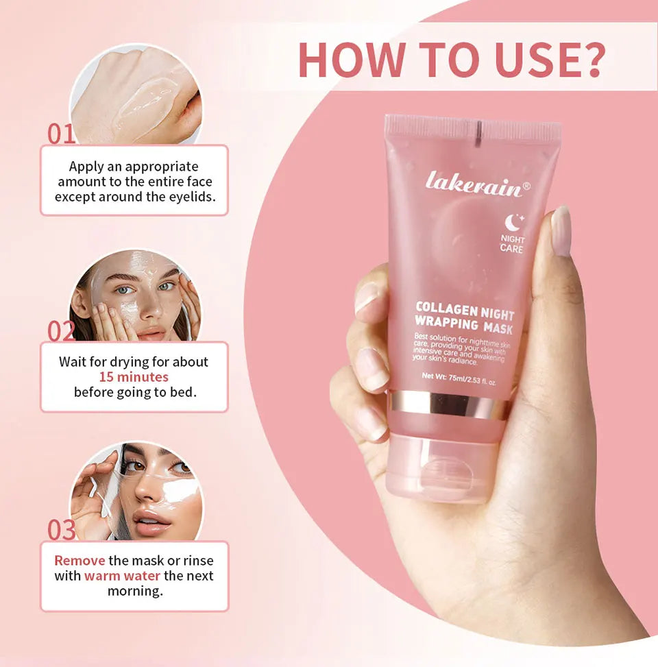Lakerain Collagen Jelly Night Mask – Hydrating & Firming Peel-Off Treatment